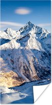 Poster Zwitserse Alpen tijdens de winter - 60x120 cm