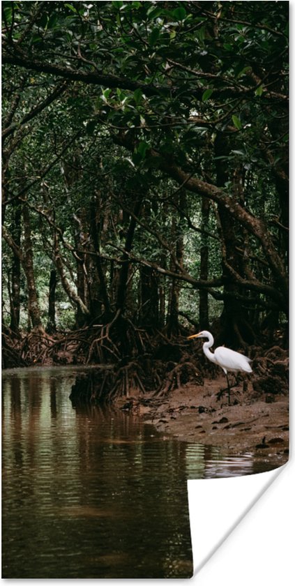 Affiche Héron - Forêt - Lac - 75x150 cm