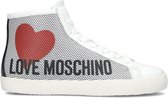 Love Moschino Ja15432 Hoge sneakers - Leren Sneaker - Dames - Wit - Maat 38