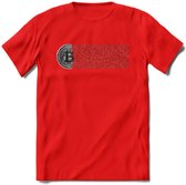 Blockchain - Crypto T-Shirt Kleding Cadeau | Dames / Heren / Unisex | Bitcoin / Ethereum shirt | Grappig Verjaardag kado | BTC Tshirt Met Print | - Rood - M