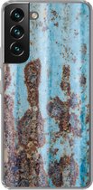Samsung Galaxy S22 hoesje - Golfplaat - Vintage - Roest - Siliconen Telefoonhoesje