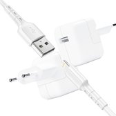 12W USB Lader + USB naar 8 Pin Kabel - 1 Meter - Geschikt voor Apple iPad Oplader - Wit