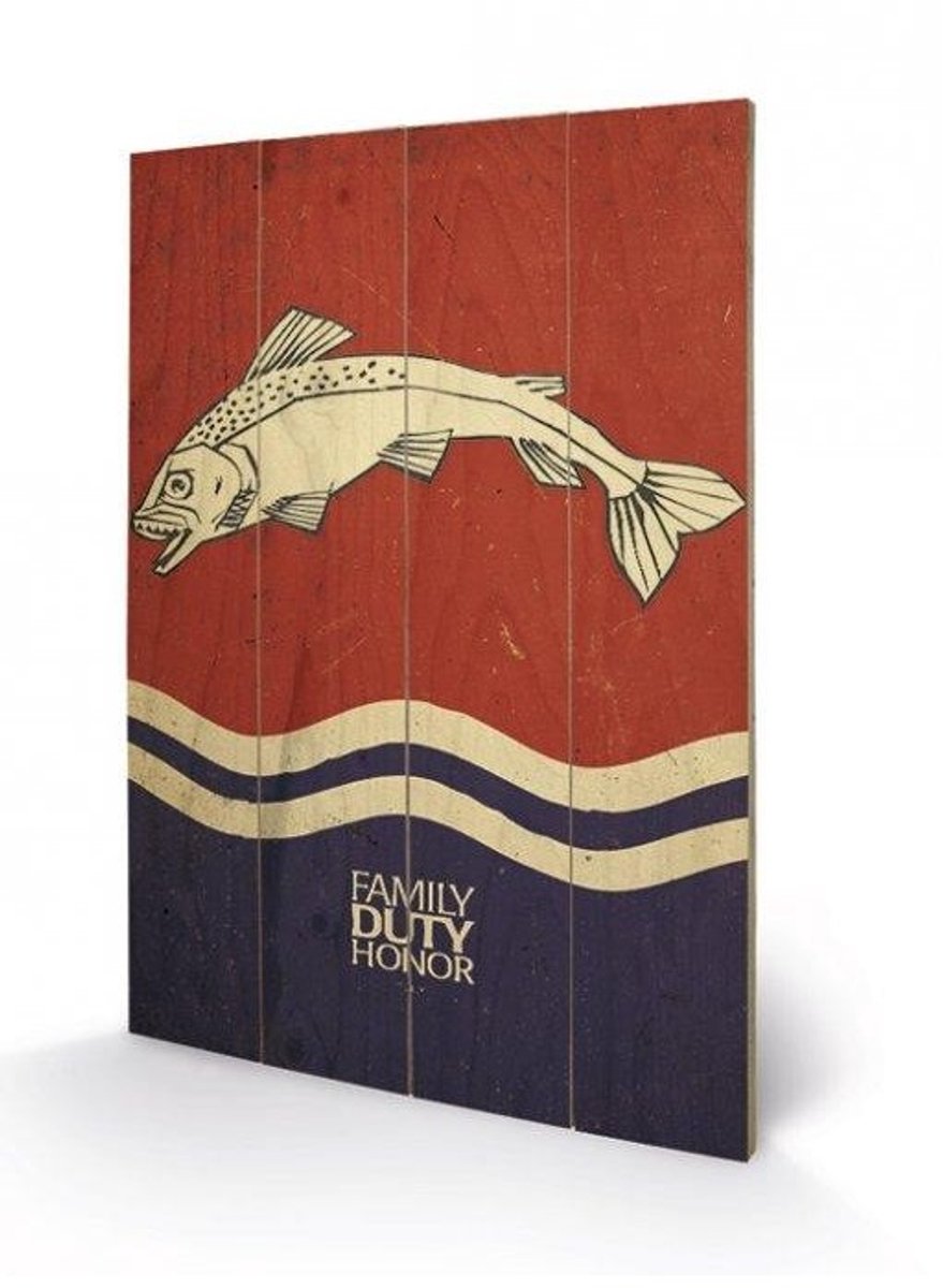Merchandising GAME OF THRONES - Printing on wood 40X59 - Tully