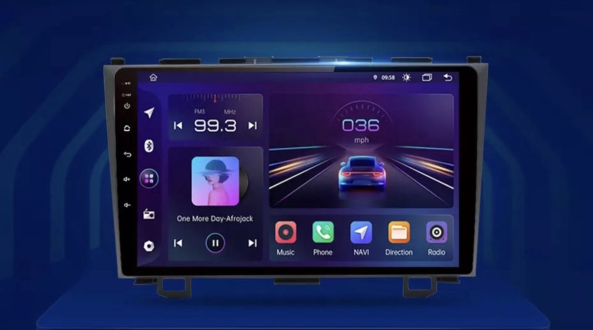 CarPlay Android 10 navigatie - Honda CRV 2007-2011 - 2+32GB - Bluetooth - USB -WiFi