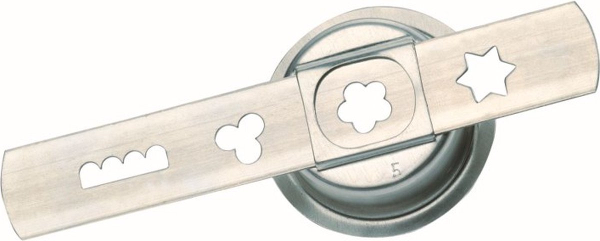 Westmark Opzetstuk voor koekjes, 2-delig, accessoire voor Westmark vleesmolen 97522260/maat 8, roestvrij staal, zilver, 14712270