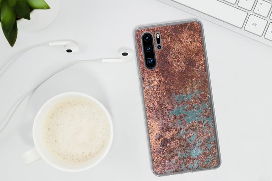 Coque Huawei P30 Pro - Imprimé rouille - Fer - Turquoise - Coque en Siliconen téléphone -