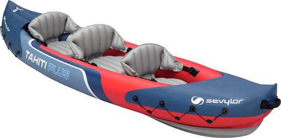 Sevylor Tahiti Plus Kayak - Opblaasbaar - 2+1-Persoons - Blauw/rood
