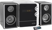INOVALLEY CH17BTH HiFi-systeem met CD-speler - Bluetooth 5.0 - 2x25W - FM-radio - USB 2.0-poort - LED-display - Zwart en wit