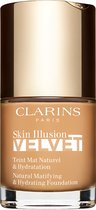 Clarins Foundation Skin Illusion Velvet Natural Matifying & Hydrating Foundation 112.3N Sandelwood