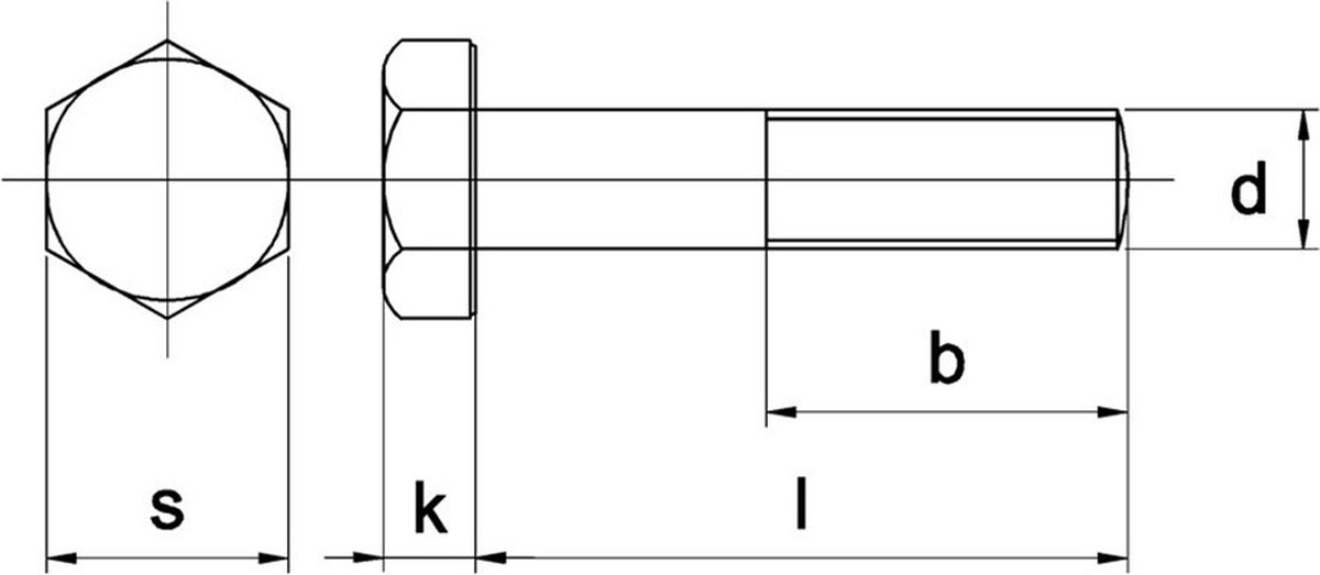 Bout Din931 8.8 M18X140Mm Elvz zonder Moer - 25 stuks