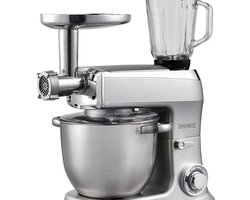 Royalty Line 3-in-1 Keukenmachine 2100 Watt -7.5 Liter- Zilver