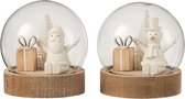 Stolp | hout | wit | 10x10x (h)11 cm
