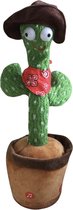 Dansende en Zingende Cactus met hoed - Interactieve Plush Knuffel