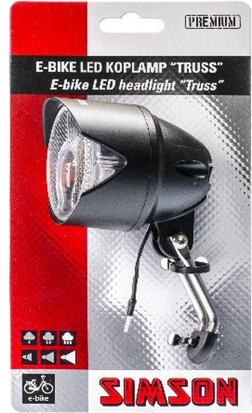 Simson E-bike voorvork koplamp - LED - 30 Lux - 6-60V - Premium kwaliteit — afbeelding 4