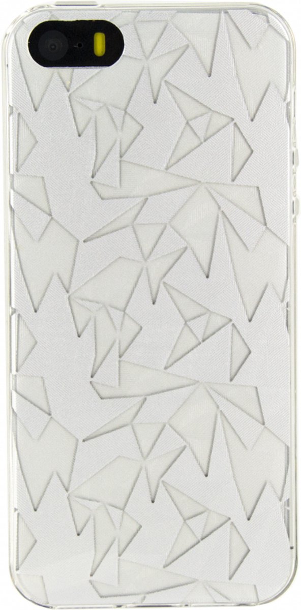 Apple iPhone 5/5s/SE Hoesje - Xccess - Serie - Hard Kunststof Backcover - Prism Design Silver - Hoesje Geschikt Voor Apple iPhone 5/5s/SE