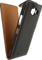 Microsoft Lumia 950 Hoesje - Xccess - Serie - Kunstlederen Flipcase - Zwart - Hoesje Geschikt Voor Microsoft Lumia 950