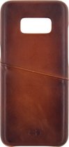 Senza Desire Leather Cover with Card Slot Samsung Galaxy S8+ Burned Cognac