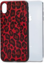 Apple iPhone Xs Hoesje - Mobilize - Gelly Serie - TPU Backcover - Red Leopard - Hoesje Geschikt Voor Apple iPhone Xs