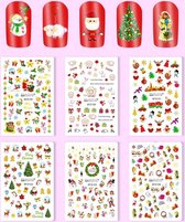 6 velletjes nagelstickers kerst 6x9 cm