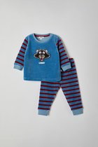 Woody pyjama baby jongens - blauw - wasbeer - 212-3-PLC-V/858 - maat 68