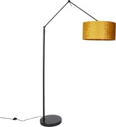 QAZQA editor - Moderne Vloerlamp | Staande Lamp met flexarm - 1 lichts - H 190.8 cm - Zwart Goud - Woonkamer | Slaapkamer