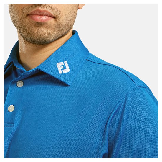 Heren Golf Polo - Footjoy - Lisle Solid Con Trim - M van Footjoy — afbeelding 3