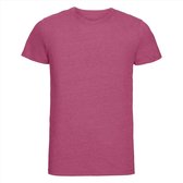Basic ronde hals t-shirt vintage washed roze voor heren maat M