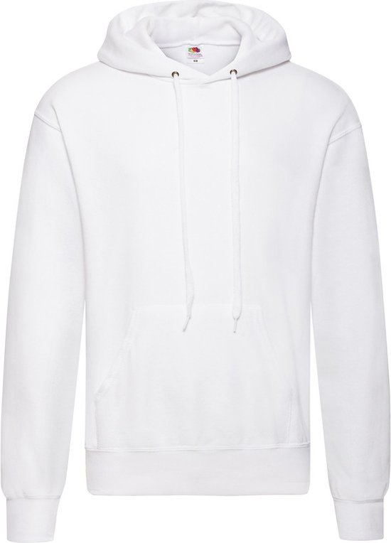 Fruit of the Loom capuchon sweater wit voor volwassenen - Classic Hooded Sweat - Hoodie - Heren kleding S (EU 48)