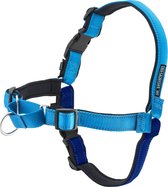 Sharon B - anti trek tuigje - blauw - maat S - no pull harnas - reflecterend in het donker - zacht gevoerd met neopreen - hondentuigje voor kleine honden