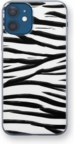 Case Company® - iPhone 12 mini hoesje - Zebra pattern - Soft Case / Cover - Bescherming aan alle Kanten - Zijkanten Transparant - Bescherming Over de Schermrand - Back Cover