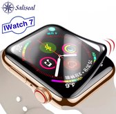 2 X PMMA Screen Protector Apple Watch/ I-Watch 7 / 8 screen protector | Apple watch bescherming | 2 X Nanoflex Screenprotector + Houder (41mm) | Geen luchtbellen Garantie!
