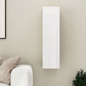 Decoways - Tv-meubel 30,5x30x110 cm spaanplaat hoogglans wit