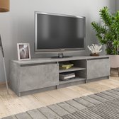 Decoways - Tv-meubel 140x40x35,5 cm spaanplaat betongrijs