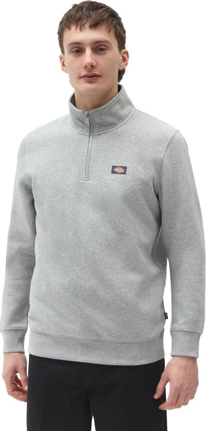 Dickies Oakport Quarter Zip Sweater - Grey Melange