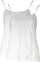 Calvin Klein dames ONE Cotton spaghetti tops (2-pack), wit -  Maat: L