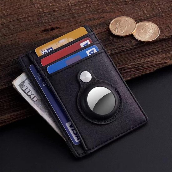 Will Fire® AirTag Wallet met fotocapsule | Incl. AirTag-hanger | Echt lederen portemonnee met munt- en biljettenvak | Extra beveiligde RFID-kaarthouder | Ruimte voor maximaal (12) kaarten, S, Vintage