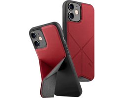 UNIQ Transforma Serie - Hoes voor iPhone 12 mini - Rood - Magnetische standaard - Kunststof