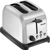 Toaster 2 Sneetjes | Edelstaal | Uitneembare Kruimellade | 195x300x(H)200mm