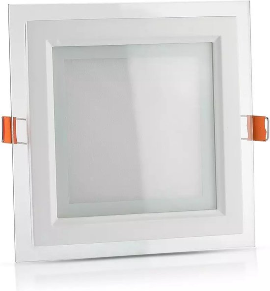 Design Led Paneel 6W Wit Vierkant met glas -Vierkant Wit -Warm Wit -Niet Dimbaar -6W -V-Tac LED