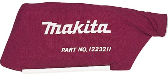 Makita stofzak met opdruk 'Makita' en 'PART NO. 122321I' in het wit.