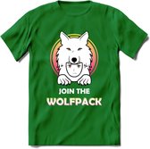 Saitama T-Shirt | Wolfpack Crypto ethereum Heren / Dames | bitcoin munt cadeau - Donker Groen - XXL