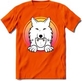 Saitama T-Shirt | Wolfpack Crypto ethereum Heren / Dames | bitcoin munt cadeau - Oranje - L