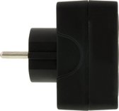 Allteq - Stopcontact splitter - 3-voudig - Zwart