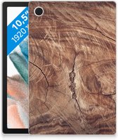 Hoes Samsung Galaxy Tab A8 2021 Silicone Back Case Boomstam met transparant zijkanten