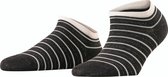 FALKE Stripe Shimmer gestreept met patroon Katoen Dames Sneakersokken grijs - Maat 35-38