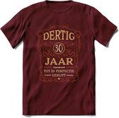 30 Jaar Legendarisch Gerijpt T-Shirt | Roest - Ivoor | Grappig Verjaardag Cadeau | Dames - Heren | - Burgundy - XXL