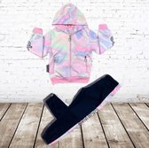 Trainingspak Dance blauw roze -s&C-110/116-Trainingspakken kinderen