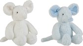 Muis - Muis | pluche | blauw | 36x13x (h)35 cm
