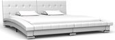 Decoways - Bedframe kunstleer wit 150x200 cm