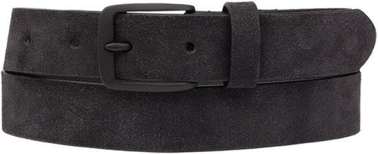 Presly & Sun Heren - Leren Riem - 85 cm - Zwart - 35-38